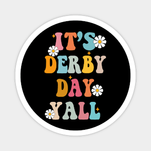 Horse Racing Groovy It's Derby Day Yall KY Derby Horse Magnet